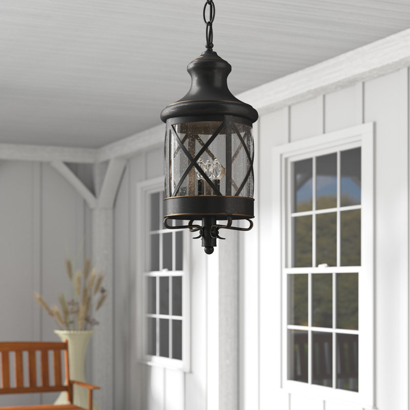 Gracie Oaks Shahan 3-Light Outdoor Hanging Lantern & Reviews | Wayfair